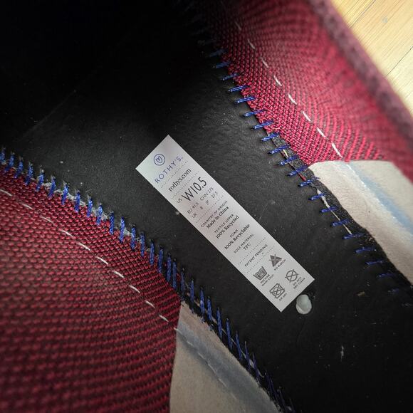 Rothy's The Sneaker Women's Size 10.5 US Red Garnet Burgundy Slip On Shoes - Picture 9 of 9